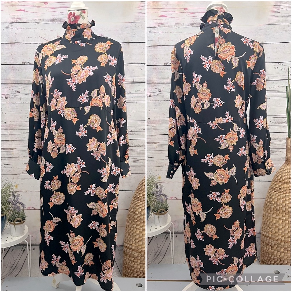 NWOT Who What Where By Target High Neck Floral Maternity Dress Size M